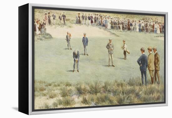 Tense Moment During a Championship Match at the Royal Sydney Golf Club Links Australia-Percy F.s. Spence-Framed Premier Image Canvas