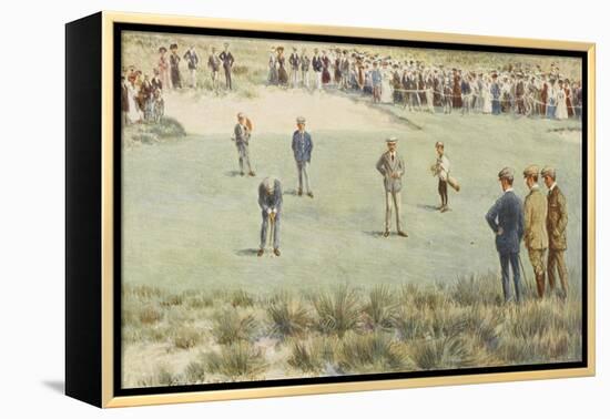 Tense Moment During a Championship Match at the Royal Sydney Golf Club Links Australia-Percy F.s. Spence-Framed Premier Image Canvas