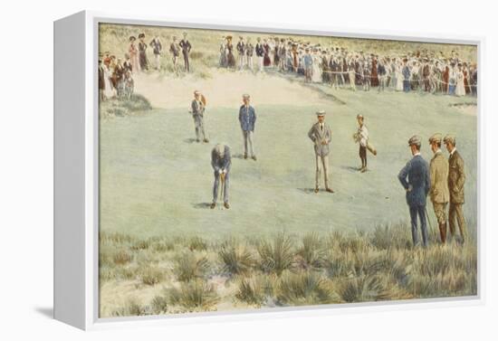 Tense Moment During a Championship Match at the Royal Sydney Golf Club Links Australia-Percy F.s. Spence-Framed Premier Image Canvas