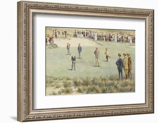 Tense Moment During a Championship Match at the Royal Sydney Golf Club Links Australia-Percy F.s. Spence-Framed Photographic Print