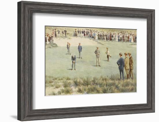 Tense Moment During a Championship Match at the Royal Sydney Golf Club Links Australia-Percy F.s. Spence-Framed Photographic Print