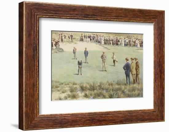 Tense Moment During a Championship Match at the Royal Sydney Golf Club Links Australia-Percy F.s. Spence-Framed Photographic Print