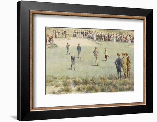 Tense Moment During a Championship Match at the Royal Sydney Golf Club Links Australia-Percy F.s. Spence-Framed Photographic Print