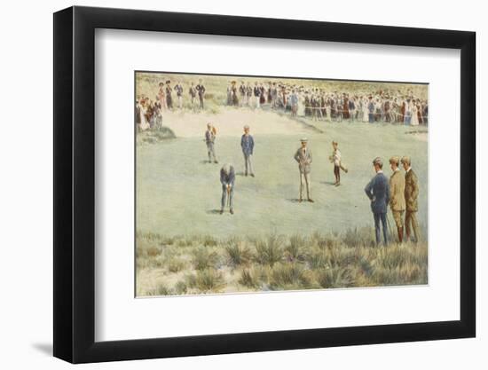 Tense Moment During a Championship Match at the Royal Sydney Golf Club Links Australia-Percy F.s. Spence-Framed Photographic Print