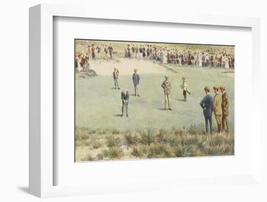 Tense Moment During a Championship Match at the Royal Sydney Golf Club Links Australia-Percy F.s. Spence-Framed Photographic Print