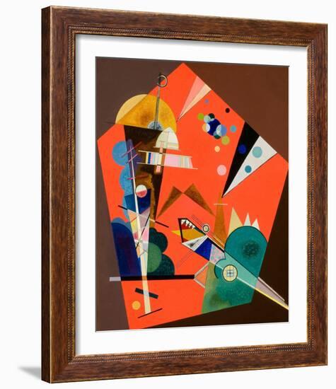 Tension in Red-Wassily Kandinsky-Framed Art Print