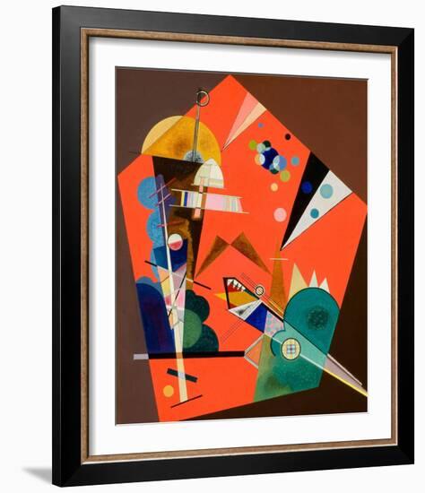 Tension in Red-Wassily Kandinsky-Framed Art Print