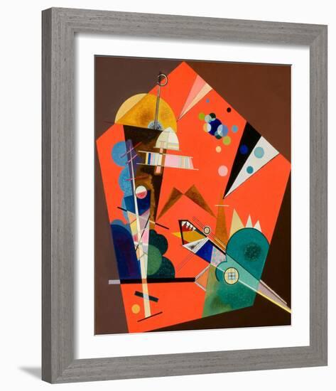 Tension in Red-Wassily Kandinsky-Framed Art Print