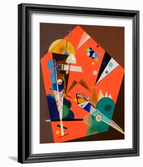 Tension in Red-Wassily Kandinsky-Framed Art Print