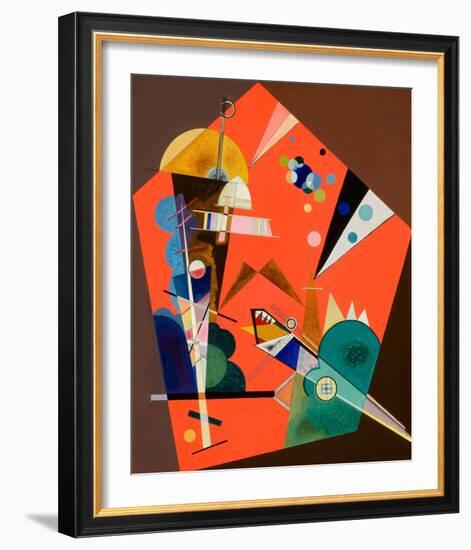 Tension in Red-Wassily Kandinsky-Framed Art Print