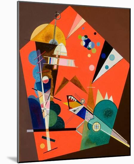 Tension in Red-Wassily Kandinsky-Mounted Art Print