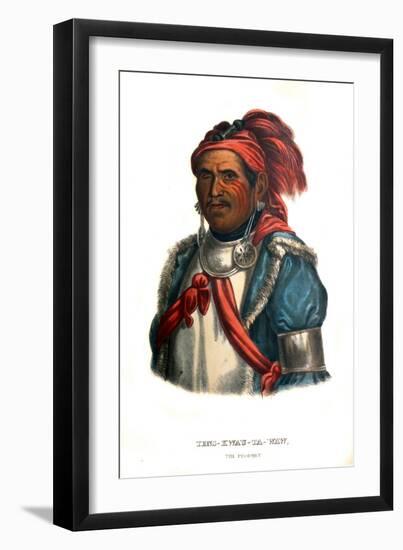 Tenskwautawaw, or 'the prophet'-Charles Bird King-Framed Giclee Print