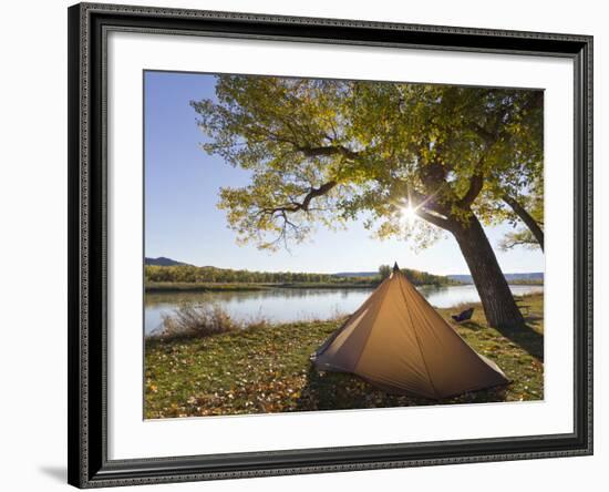 Tent at Judith River Campsite on the Upper Missouri River Breaks National Monument, Montana, Usa-Chuck Haney-Framed Photographic Print