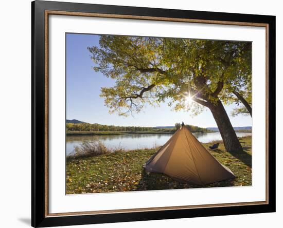 Tent at Judith River Campsite on the Upper Missouri River Breaks National Monument, Montana, Usa-Chuck Haney-Framed Photographic Print