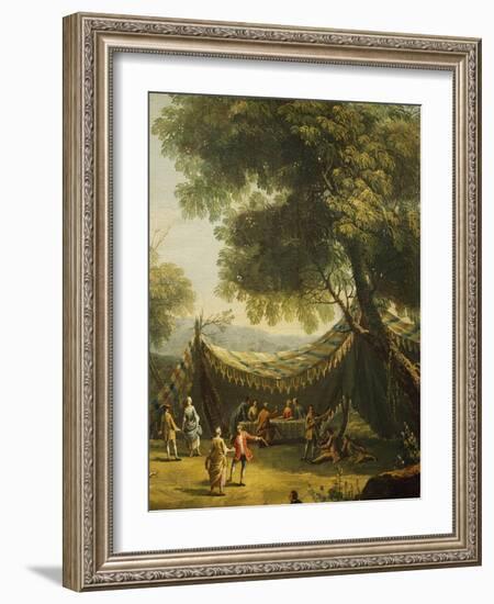 Tent in Countryside with Live Music, Detail from Spring-Antonio Diziani-Framed Giclee Print