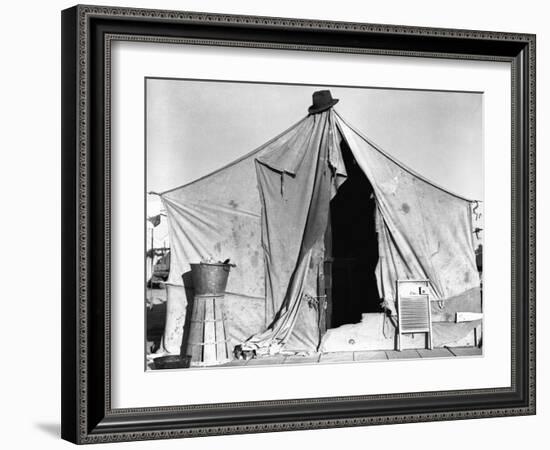 Tent in Labor Camp-Dorothea Lange-Framed Photographic Print