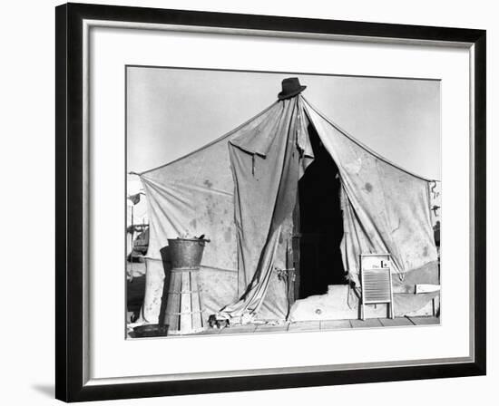 Tent in Labor Camp-Dorothea Lange-Framed Photographic Print