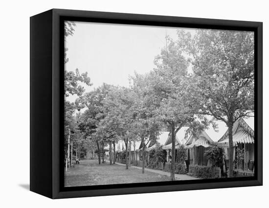 Tent Life at Ocean Grove, N.J.-null-Framed Stretched Canvas