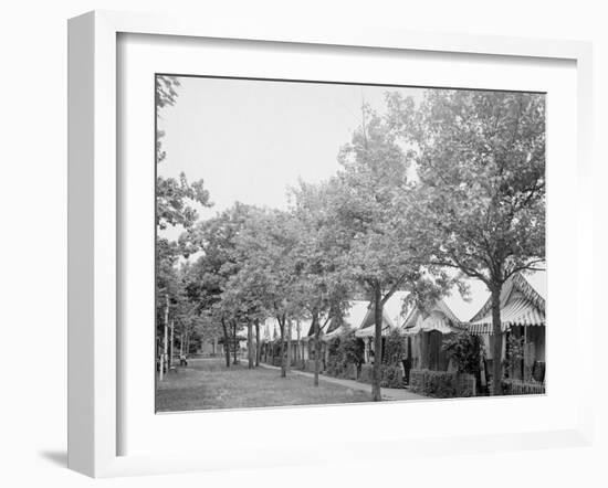 Tent Life at Ocean Grove, N.J.-null-Framed Photo