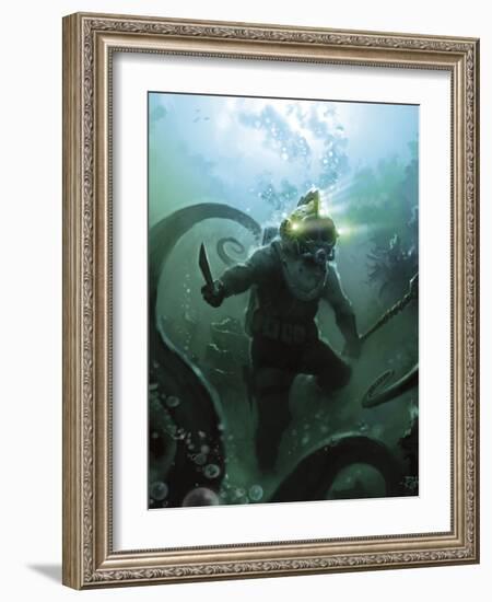 Tentacles-Rob Johnson-Framed Giclee Print