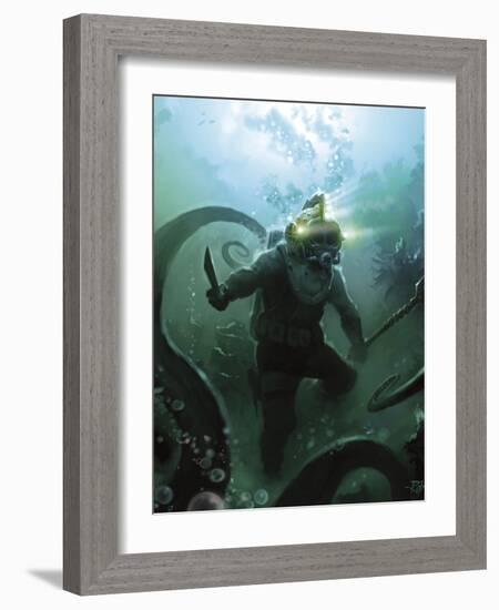 Tentacles-Rob Johnson-Framed Giclee Print