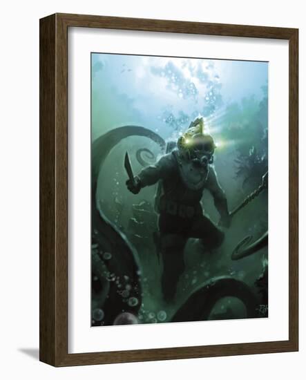 Tentacles-Rob Johnson-Framed Giclee Print