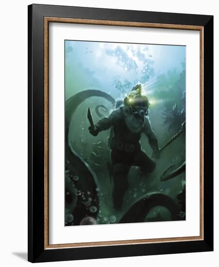 Tentacles-Rob Johnson-Framed Giclee Print