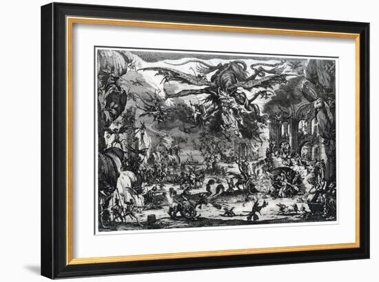 Tentation De St Antoine, C1615-1635-Jacques Callot-Framed Giclee Print