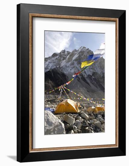 Tents of Mountaineers Along Khumbu Glacier, Mt Everest, Nepal-David Noyes-Framed Photographic Print