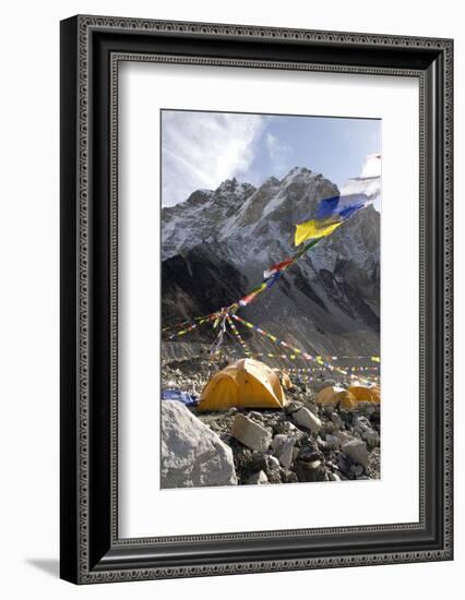 Tents of Mountaineers Along Khumbu Glacier, Mt Everest, Nepal-David Noyes-Framed Photographic Print