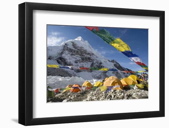 Tents of Mountaineers Scattered Along Khumbu Glacier, Base Camp, Mt Everest, Nepal-David Noyes-Framed Photographic Print