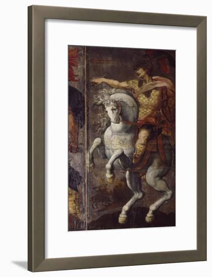 Tenture de cuir peint, les Héros Romains. Marcus Curtius-Hendrick Goltzius-Framed Giclee Print