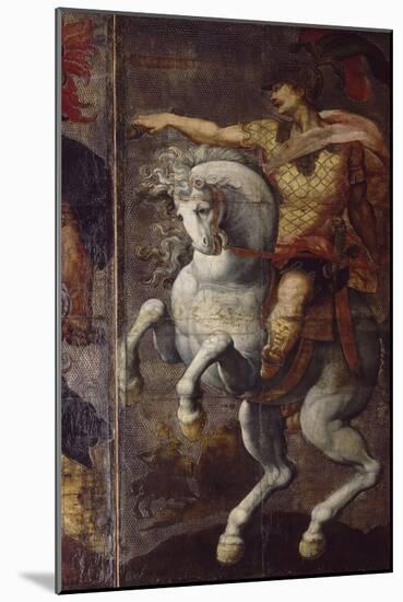 Tenture de cuir peint, les Héros Romains. Marcus Curtius-Hendrick Goltzius-Mounted Giclee Print