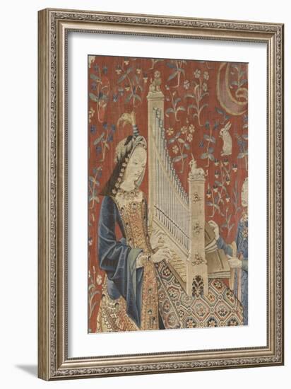 Tenture de la Dame à la Licorne : l'Ouie-null-Framed Giclee Print