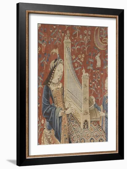 Tenture de la Dame à la Licorne : l'Ouie-null-Framed Giclee Print