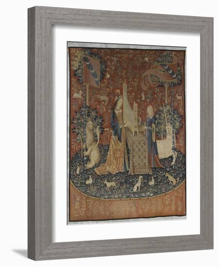 Tenture de la Dame à la Licorne : l'Ouie-null-Framed Giclee Print