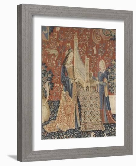 Tenture de la Dame à la Licorne : l'Ouie-null-Framed Giclee Print