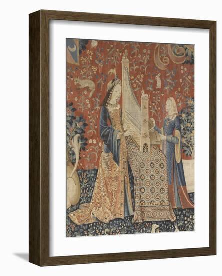 Tenture de la Dame à la Licorne : l'Ouie-null-Framed Giclee Print