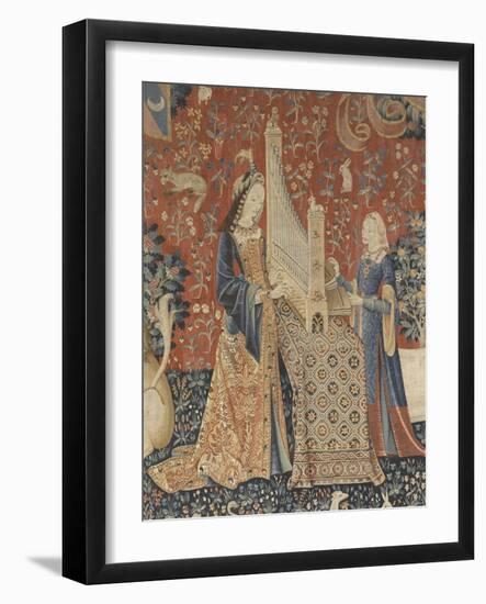 Tenture de la Dame à la Licorne : l'Ouie-null-Framed Giclee Print