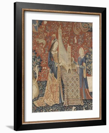 Tenture de la Dame à la Licorne : l'Ouie-null-Framed Giclee Print