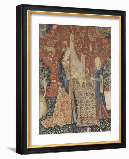 Tenture de la Dame à la Licorne : l'Ouie-null-Framed Giclee Print