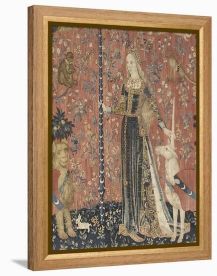 Tenture de la Dame à la Licorne : le Toucher-null-Framed Premier Image Canvas
