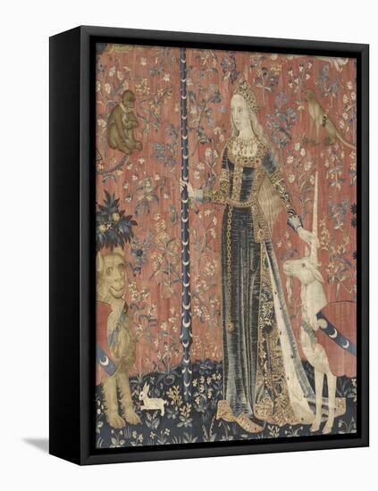 Tenture de la Dame à la Licorne : le Toucher-null-Framed Premier Image Canvas