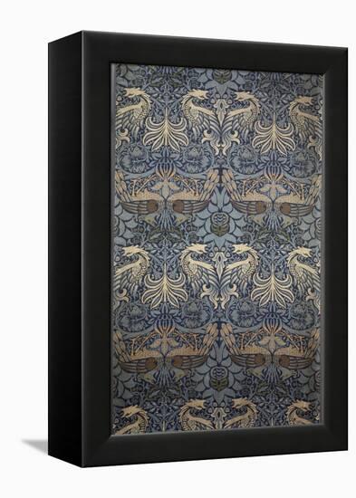 Tenture Peacock-William Morris-Framed Premier Image Canvas