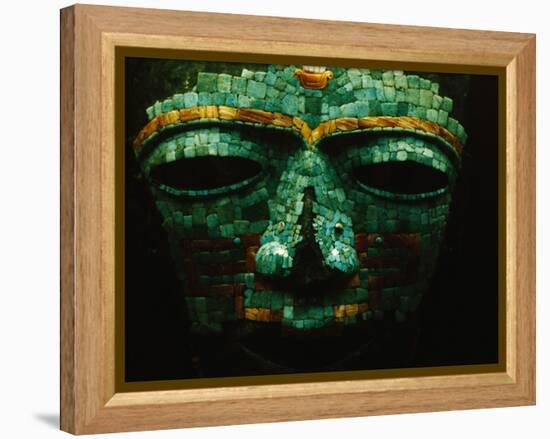 Teotihuacan Mosaic Sculpture Mask-Randy Faris-Framed Premier Image Canvas