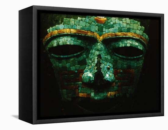 Teotihuacan Mosaic Sculpture Mask-Randy Faris-Framed Premier Image Canvas