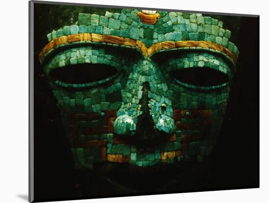 Teotihuacan Mosaic Sculpture Mask-Randy Faris-Mounted Photographic Print