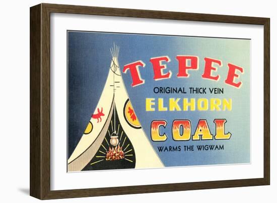 Tepee Elkhorn Coal-null-Framed Art Print