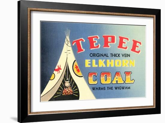 Tepee Elkhorn Coal-null-Framed Art Print