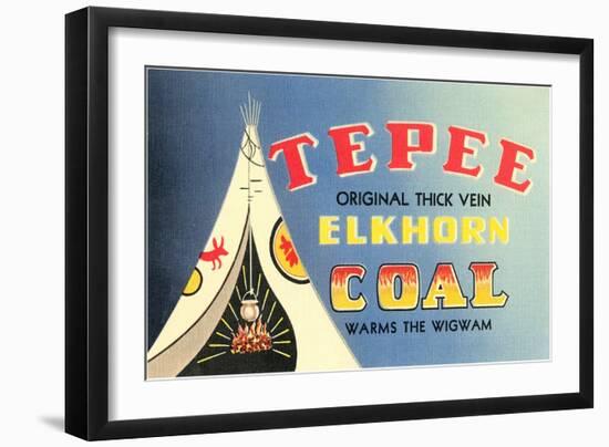 Tepee Elkhorn Coal-null-Framed Art Print